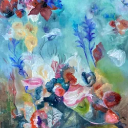 Fargerike abstrakte blomster