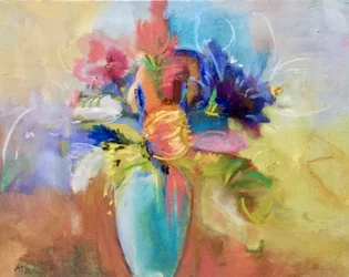 Fargerike abstrakte blomster