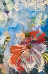 Fargerike impresjonistiske blomster