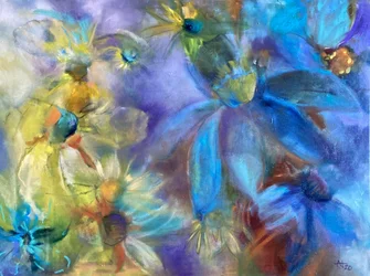 Drømmende, abstrakte blomster