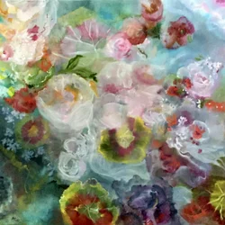 Drømmende pastellfargede blomster