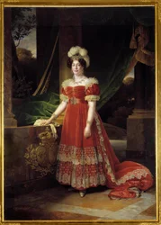 Portrett av hertuginnen av Angouleme Marie Therese Charlotte av Frankrike kjent som Madame Royale (1778-1851) Maleri av Alexandre Francois Caminade (1789-1862) 1827 Søn. 2,57x1,85 m
