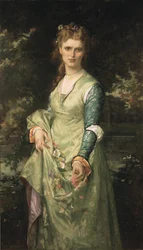 Christina Nilsson en Ophelie - Christina Nilsson (1843-1921) som Ophelia, av Cabanel, Alexandre (1823-1889). Olje på lerret