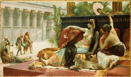 Kleopatra prøver gift på dømte slaver, 1887