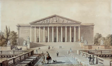 Prosjekt for Nasjonalforsamlingen eller Palais Bourbon, Palais du Corps législatif. 1800-tallet. Paris, Palais Bourbon