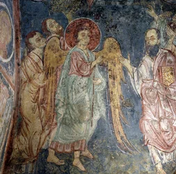 Angel, freskomaleri i kirken Alikampos, Kreta, Hellas (bilde)