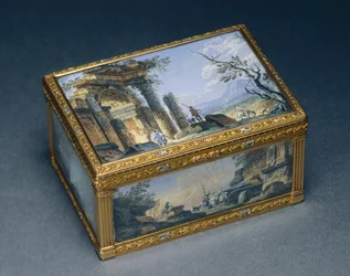 Rektangulær boks, ca. 1840-50