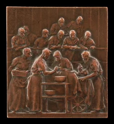 Monod som demonstrerer en prosedyre i operasjonssalen [revers], c. 1906.
