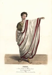 Jean-Baptiste Firmin som Faustus i tragedien Sylla av Victor Joseph Etienne de Jouy, Theatre Francais