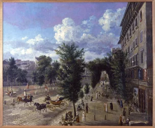 Grands boulevards, Paris, ca. 1800 (maleri)