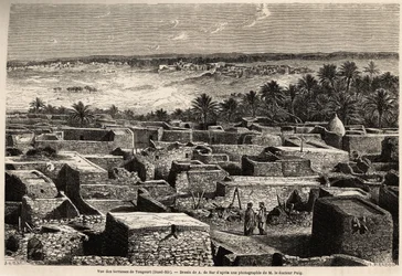 Utsikt over terrassene i Tougourt (Oued Rir)