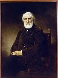 Ivan Tourgueniev - Portrett av forfatteren Ivan S. Turgenev (1818-1883) - Peinture de Alexei Alexeyevich Harlamov (1840-1922) - 1875 - Olje på lerret - 144x108 - Statens russiske museum, St. Petersburg