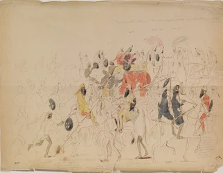 Møte mellom Maharaja Sher Singh fra Punjab og den britiske ambassadøren Clark i 1842, 1842