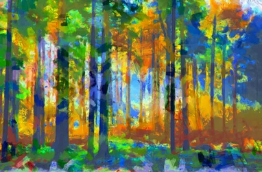 Skog, 2020, (blandet media)