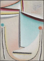 Abstrakt hode: rosa-lyseblå, 1929