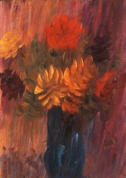 Stor stilleben: Rød og gul Dahlia; Large Still Life: Red and Yellow Dahlia, 1937