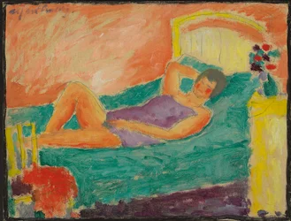 tilbakelent jente; Liggende jente, ca. 1917