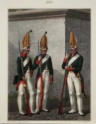 Grenadierer fra Preobrazhensky, Semenovsky og Izmailovsky-regimentet i 1796-1797, 1840-årene