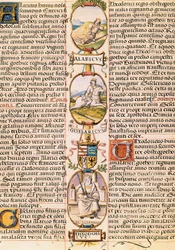Genealogisk tre for kongene av kongedømmene Asturias og Leon, fra "Slektsforskningen til kongene av Spania" av Alonso de Cartagena