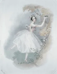 Marie Taglioni, den mest berømte ballerinaen … (farget trykk)