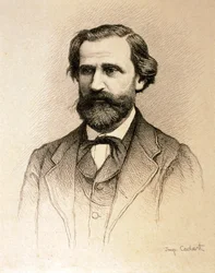 Portrett av Giuseppe Fortunino Francesco Verdi (etsning)