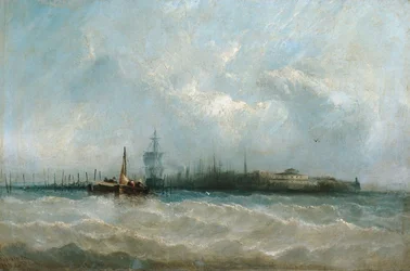 New York fra havnen med Battery og Castle Garden, 1858