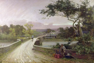 Newby Bridge, Windermere (olje på lerret)