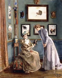 Kvinner med en japansk dukke, 1894