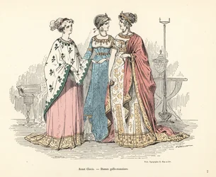 Kostymer av gallo-romerske kvinner fra tiden før kong Clovis I, 5