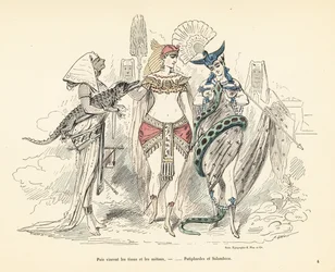 Salammbo og Potifars kone i eksotiske antrekk, Carthage, 3