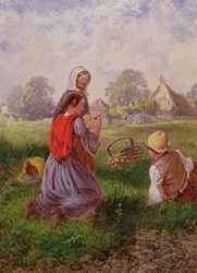 Plukke blomster