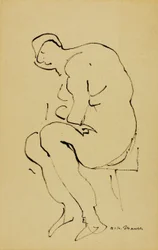 Sittende naken