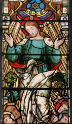 Kristus i majestet, ca. 1867 (farget glass)