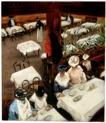 På en kafé, 1905.