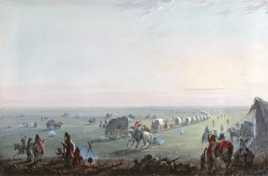 Oppbrudd fra leiren ved soloppgang, 1837