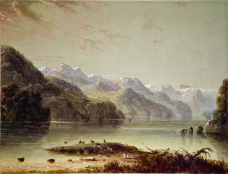 Innsjølandskap (Wind River Mountain)