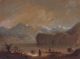Lake, Wind River Mountains, ca. 1837 (akvarell på papir)
