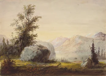 Lake, Wind River, ca. 1837 (blyant, akvarell og gouache på papir)