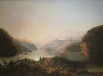 «Innsjø i Wind River-landet» av Alfred Jacob Miller, Cincinnati