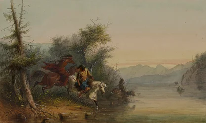 Snake-indianerne: Å vade over en elv