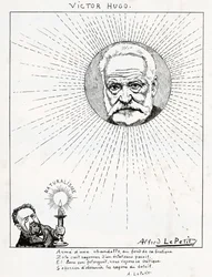 Karikatur av Victor Hugo og Emile Zola., ca. 1875-1880 (gravering)