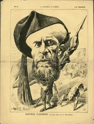 Illustrasjon av Alfred Le Pete (1841-1909) i La Charge (1870), nr. 2 - Flourens Emile