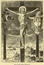 Illustrasjon av Alfred Le Pete (1841-1909) i Gros-Jean og hans kur