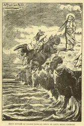 Illustrasjon av Alfred Le Pete (1841-1909) i Gros-Jean et son-kur