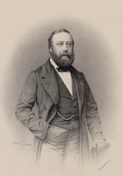 Portrett av komponisten og sangeren Gustave Nadaud 1820-1893, 1862.