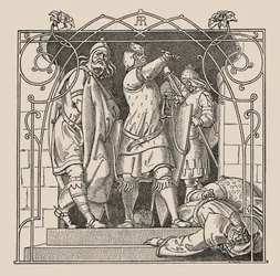 Die Nibelungen. Hvordan de kastet de døde ut av hallen, 1840-1841.