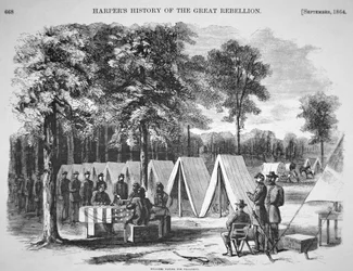 Pennsylvania-soldater som stemte ved Army of the James-hovedkvarteret i september 1864, fra 