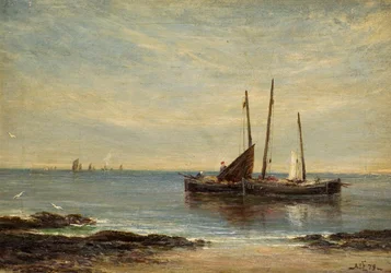 Fiskebåter ved munningen av Tay