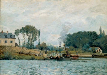 Båter ved Bougival sluse