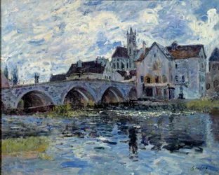 Moret Bridge-maleriet av Alfred Sisley (1839-1899) Le Havre fra 1800-tallet, Museum of Fine Arts